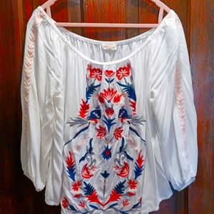 Embroidered top size xl